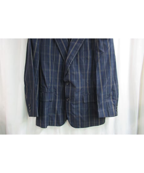 1980年代 初期 COMME des GARCONS HOMME PLUS 紺 チェックジャケット PJ-11019M