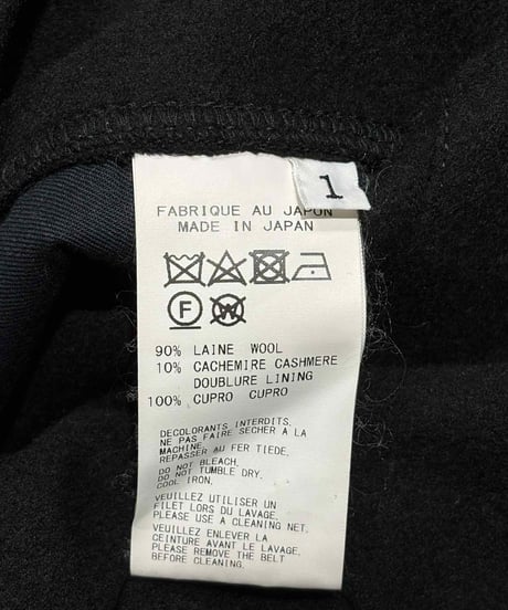 2019AW REGULATION yohji yamamoto MEN フード カシミヤ混ウールロングコート（HC-C03-141）