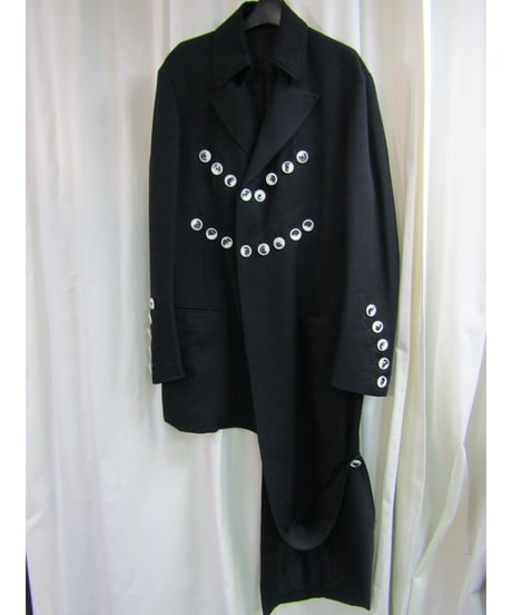 19aw yohji yamamoto pour homme アシメトリーロングジャケット HC-J40-100