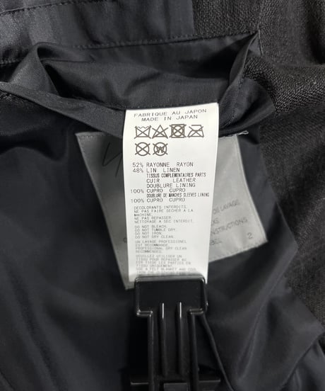 2023SS yohji yamamoto pour homme タブクロージャーピークレザージャケット（HZ-J19-804）