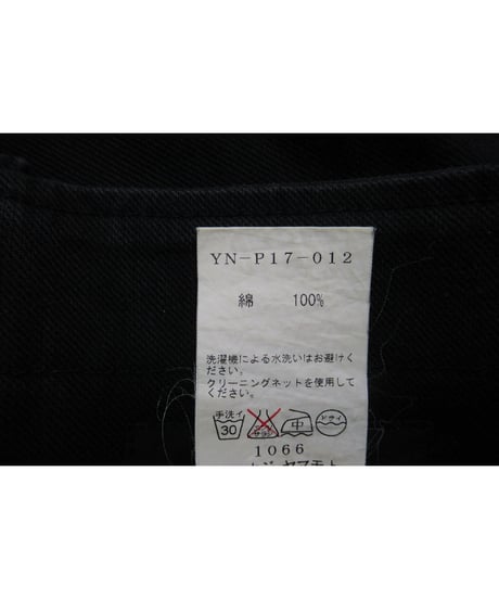 Y’s yohji yamamoto ボックスワイドパンツ YN-P17-012
