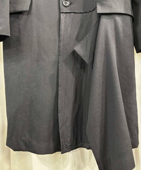 Y's yohji yamamoto ノーカラ－ロングジャケット（YE-J14-100）