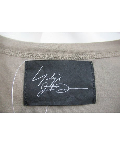 11ss yohji yamamoto pour homme カーキ ロゴ入りカットソー HO-T86-794