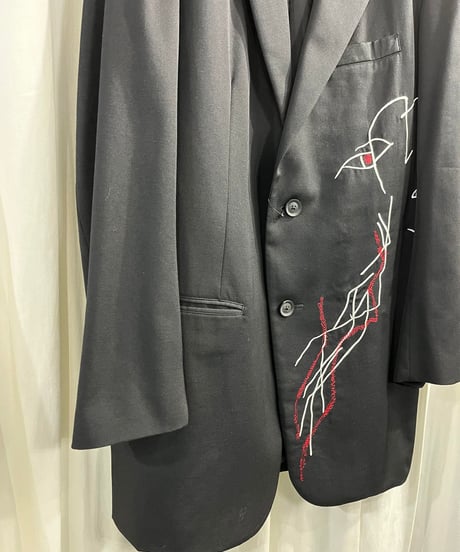 2022SS yohji yamamoto pour homme リエ刺繡ジャケット（HG-J54-108）