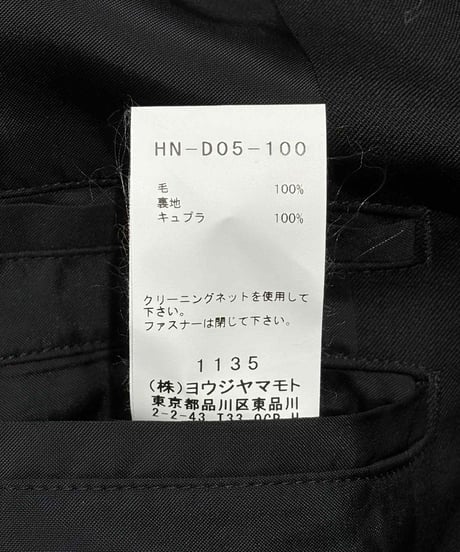 2020SS yohji yamamoto pour homme ドレス（HN-D05-100）
