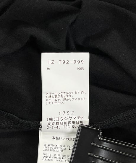 2023SS yohji yamamoto pour homme ロングカットソー（HZ-T92-999）