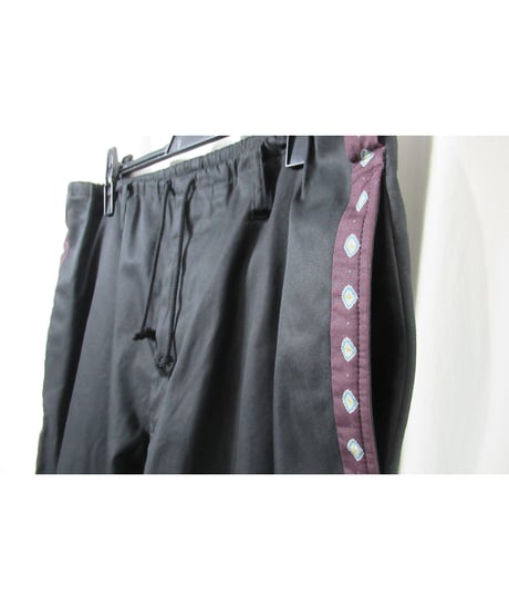 12ss yohji yamamoto pour homme 脇テープデザイン コットンテーパードパンツ（HB-P74-814）