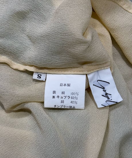 1980's yohji yamamoto femme vintage ストール付きシルクブラウス（F-B-172xxx）