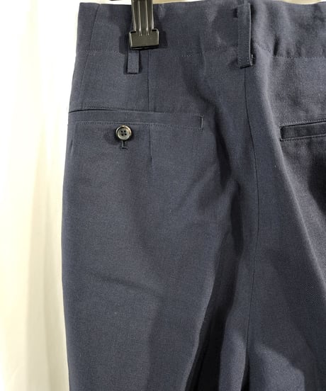 1994ss yohji yamamoto pour homme 紺 2タックテーパードパンツ (HT-P03-199)