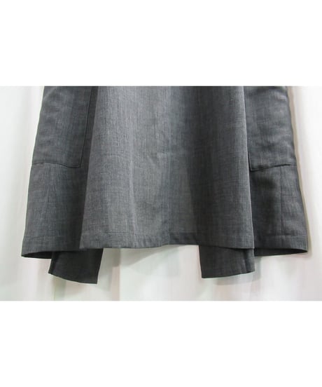 03ss yohji yamamoto femme ノースリーブ ボタンレスデザインジャケット グレー（FQ-J35-118-G）