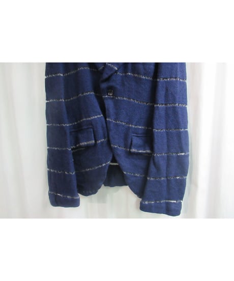 AD2004 COMME des GARCONS HOMME PLUS 紺 縮絨 デザインジャケット PN-J007