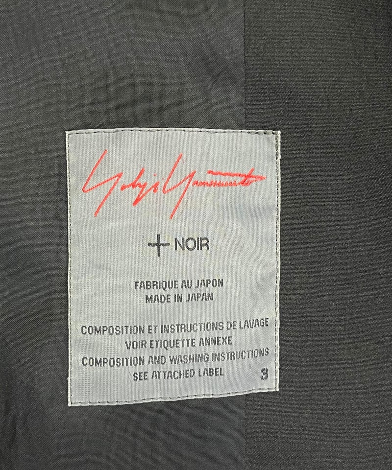 2007SS yohji yamamoto ＋NOIR 一つ掛けジャケット（NT-J01-10