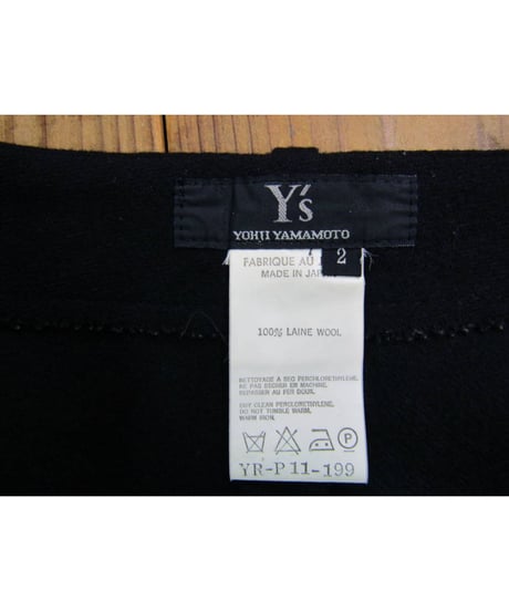 Y's yohji yamamoto シンプルストレートパンツ YR-P11-199