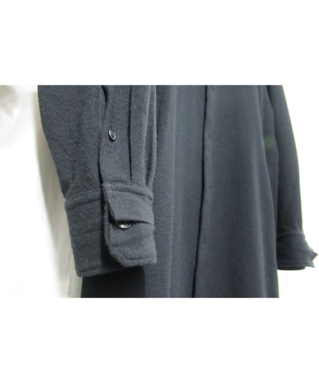 19aw yohji yamamoto pour homme フライフロントデザイン ウール ロングブラウス（HC-B23-106）