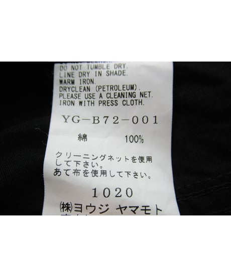 Y’s yohji yamamoto バックデザイン ロングブラウス（YG-B72-001）