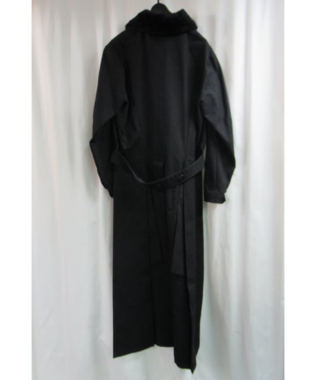 新品 レア 07aw yohji yamamoto famme  黒 羊毛 ロングジャケット FX-J11-001