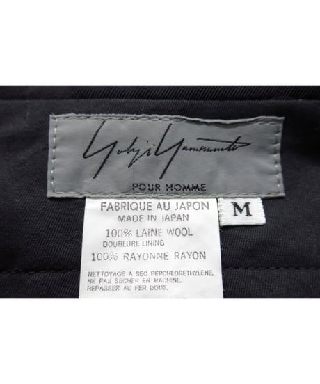 98aw yohji yamamoto pour homme vintage ワイドテーパードパンツ（HY-P35-100）