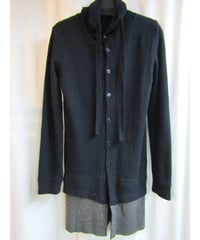 Y's yohji yamamoto 裾切替フード付きロングカーディガン YC-T53-167