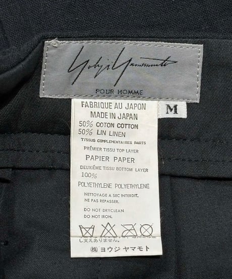 未使用 1999SS yohji yamamoto pour homme vintage デザインパンツ（HC-P19-833）
