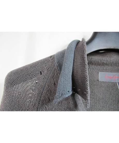 09ss yohji yamamoto +noir 変形襟デザインカーディガン NV-K02-480