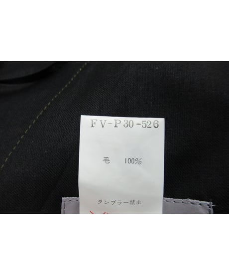yohji yamamoto femme カーキ シンプルボックスパンツ FV-P30-526
