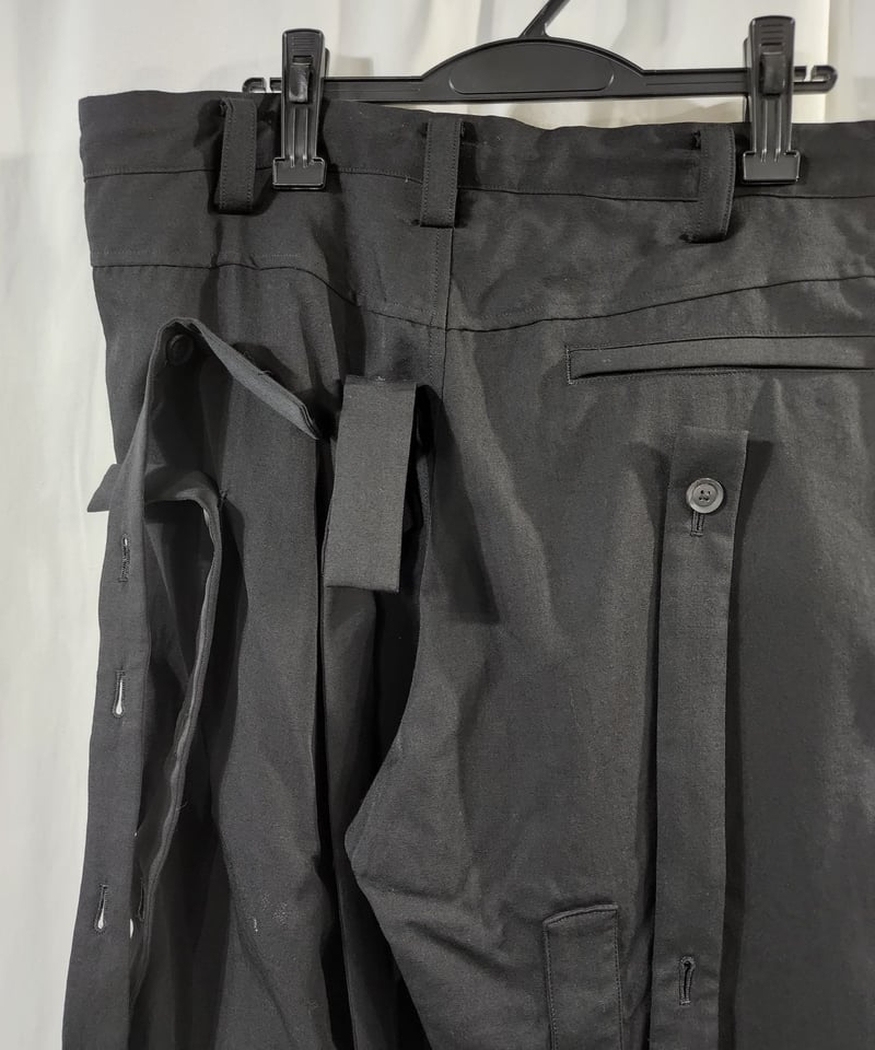 2020ss yohji yamamoto pour homme 黒 デザインパンツ (HN