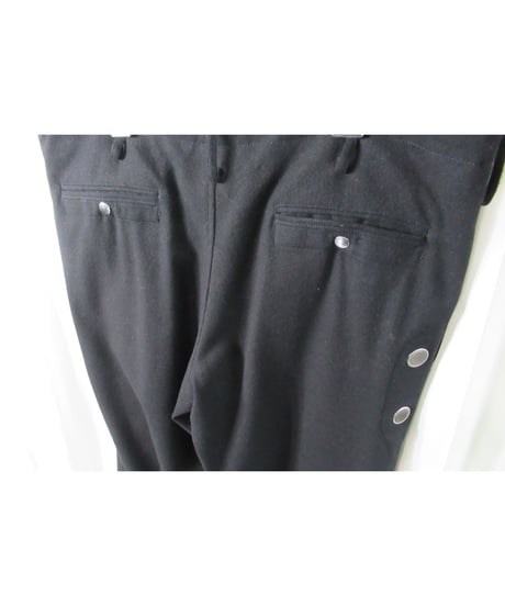yohji yamamoto pour homme 黒 レプリカ アイレットヒモワイドパンツ（HN-P15-121）