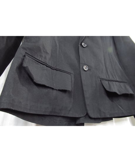 03ss yohji yamamoto femme 切りっぱなし ステッチデザイン コットンジャケット（FQ-J13-045）