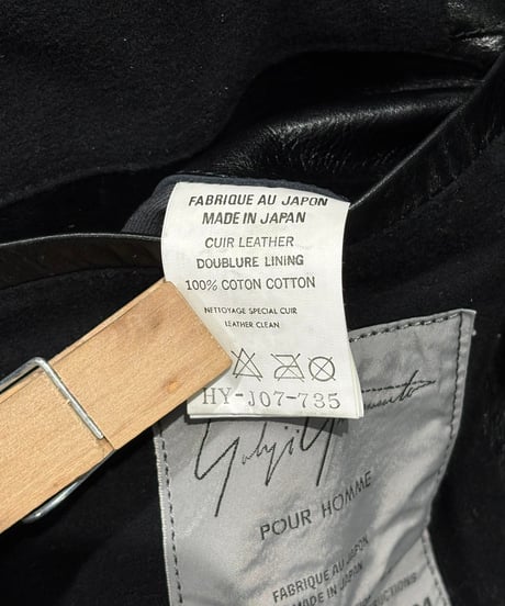 1998AW yohji yamamoto pour homme vintage レザージップアップジャケット（HY-J07-735）
