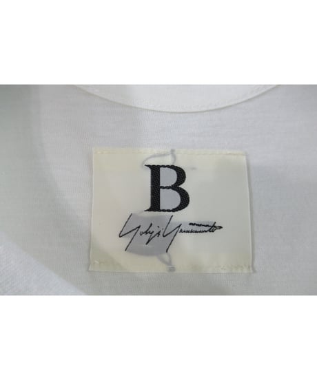 新品 19ss B yohji yamamoto +noir 白 ショルダーデザインノースリーブカットソー NH-T51-270