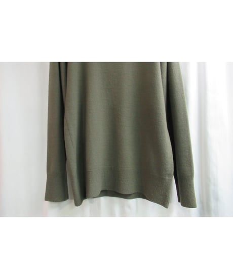 02aw yohji yamamoto pour homme カーキ シンプルニット HM-K44-193
