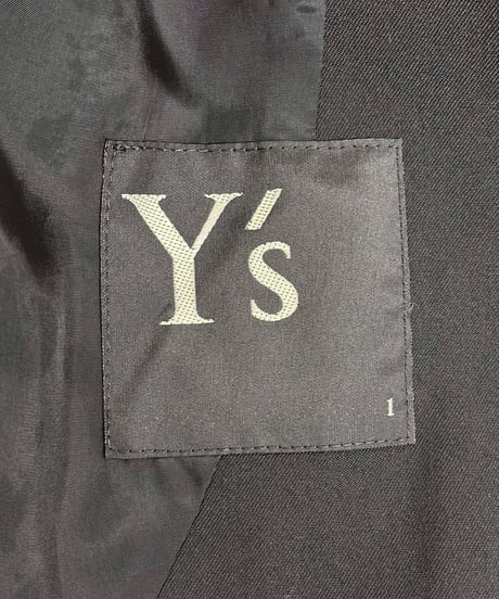 Y's yohji yamamoto ノーカラ－ロングジャケット（YE-J14-100）