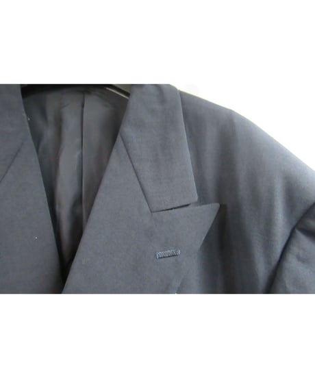 AD1989 COMME des GARCONS HOMME PLUS 紺 襟テープ付きダブルジャケット PJ-11014M