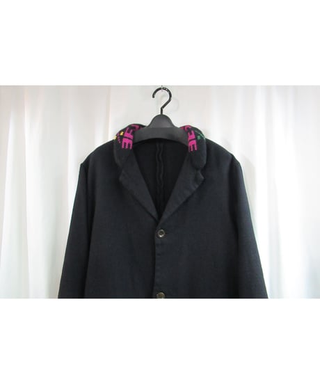 美品 00aw yohji yamamoto pour homme 縮絨 襟ニットデザインジャケット HT-J10-150 ③