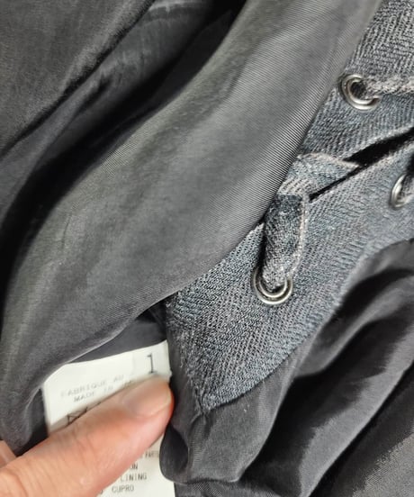 2020ss yohji yamamoto pour homme 麻 デザインロングブラウス(HN-B28-801)