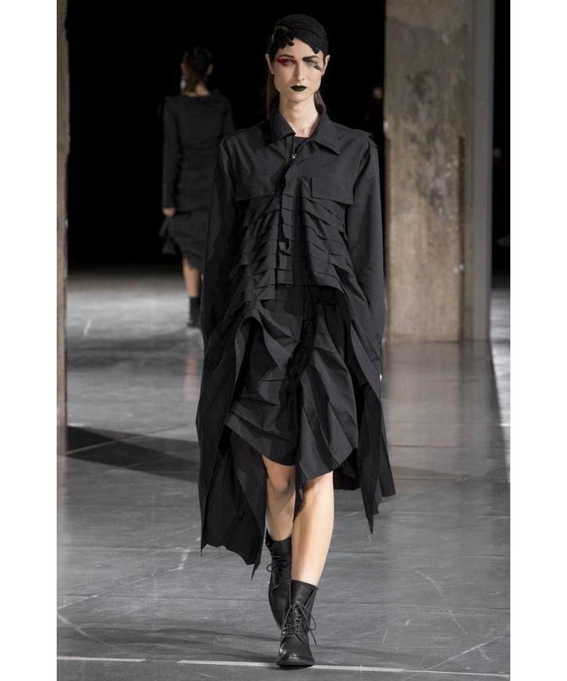 17aw 新品 yohji yamamoto femme プリーツデザインアシメジャケット F
