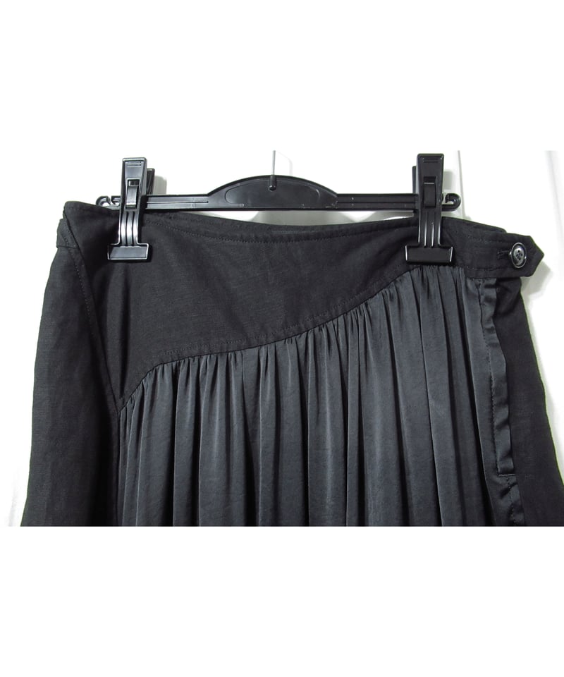 Y's YW-S17-110 ロングスカート Y's yohji yamamoto 素材切り替えデザイン ロングスカート（YX-S06-81