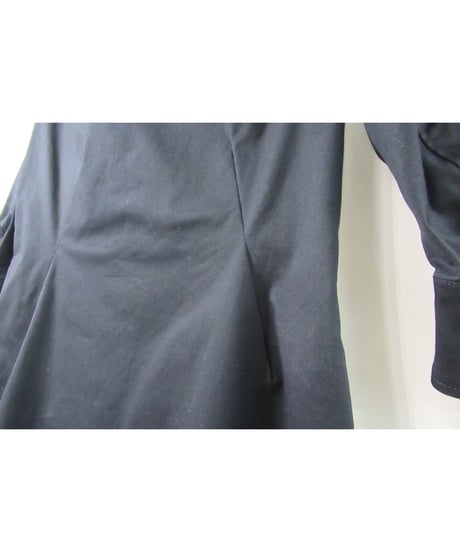 新品 11ss yohji yamamoto femme 黒 ７分袖 デザインブラウス FO-B05-006