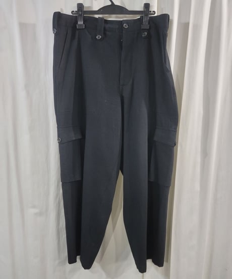 レア 1997aw yohji yamamoto pour homme ワイドミリタリーパンツ　黒　(Hi-P18-108)