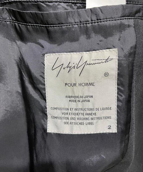 2019SS yohji yamamoto pour homme 花プリントWジップアップロングジャケット（HH-J25-233）