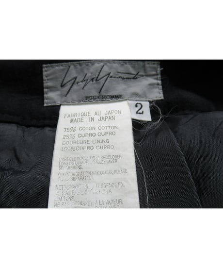 yohji yamamoto POUR HOMME タック入り ステッチデザイン テーパードパンツ（HP-5）