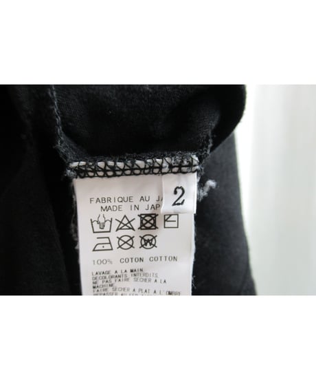 17ss BLACK and BLACK yohji yamamoto +noir 黒 顔料プリントカットソー ND-T61-074