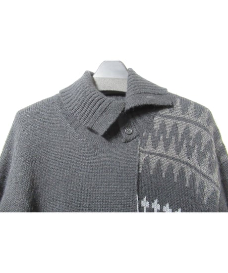 18aw yohji yamamoto pour homme ニットデザイン ロングワンピース（HV-K36-886）