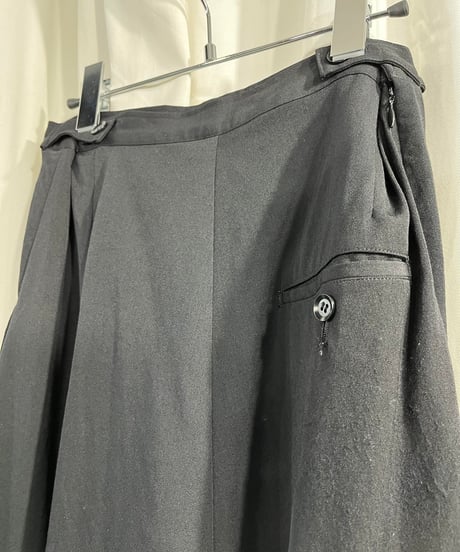 2018SS yohji yamamoto +NOIR デザインロングスカート（NW-S09-100）