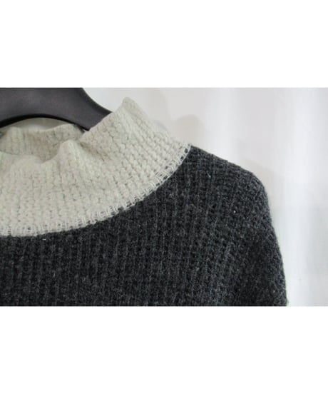 AD1994 COMME des GARCONS HOMME PLUS 縮絨 グレー切り替えニット PJ-040240