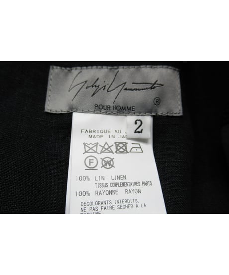未使用 21ss yohji yamamoto pour homme 麻 プリントデザインパンツ（HD-P42-802）