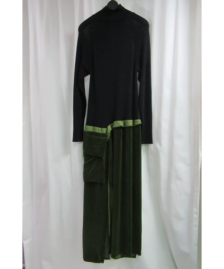 95aw yohji yamamoto femme vintage ニット切替えワンピース FE-D22-437