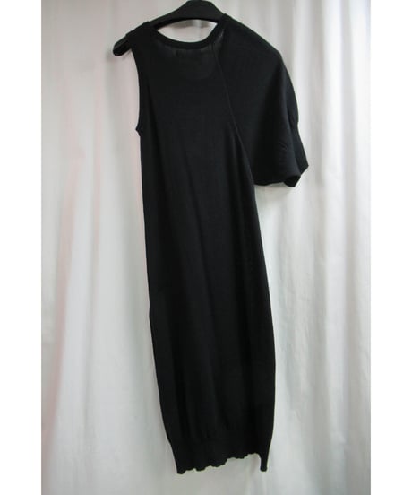 09ss 新品 yohji yamamoto femme 変形デザイン片袖ロングニット FV-K12-094