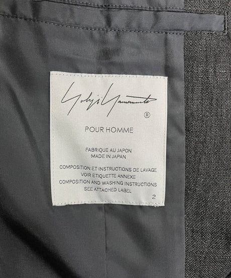 2023SS yohji yamamoto pour homme タブクロージャーピークレザージャケット（HZ-J19-804）