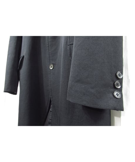 07aw yohji yamamoto pour homme 襟ニット切り替え 燕尾デザインロングジャケット（HX-J24-102）